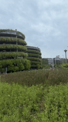Green parking garage observed in Wichit, Thailand