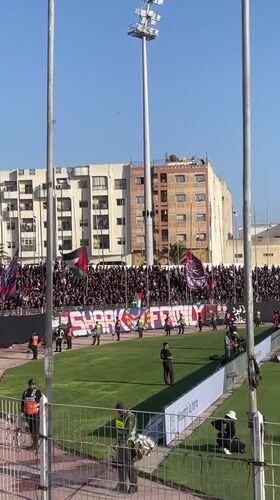 Football fans pack Safi stadium during sunny afternoon match