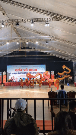 Traditional dragon dance performance draws crowds in Da Lat, Vietnam