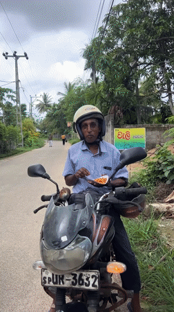 Community food distribution event with music in Sri Lanka