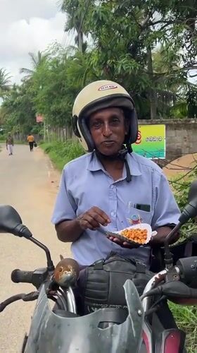 Community food distribution event with music in Sri Lanka