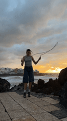 Evening sunset captured by witnesses in Puerto de la Cruz