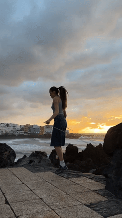 Evening sunset captured by witnesses in Puerto de la Cruz