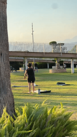 Golden hour at Fethiye's waterfront: yoga, basketball, and sunset strolls