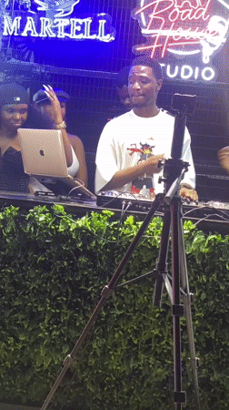 Nighttime DJ party at Road House Studio in Nigeria
