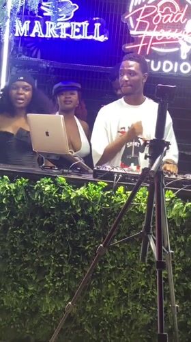 Nighttime DJ party at Road House Studio in Nigeria