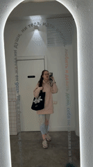 Moscow woman documents outfit changes, dog spotted nearby