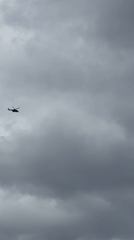 Helicopter spotted flying over Plovdiv amid grey clouds