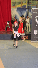 Kids' fashion show and cultural performances at a Russian mall