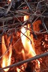 Small ground fire burns vegetation in Keudekrueng Indonesia