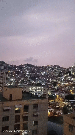Evening cityscape views captured across Caracas during dusk hours