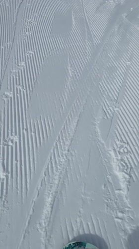 Morning skiing activity captured at Gudauri resort, Georgia