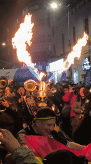 Nighttime street celebrations and activities across La Paz Bolivia