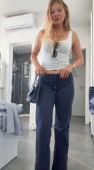 Woman documented in multiple indoor locations during morning hours