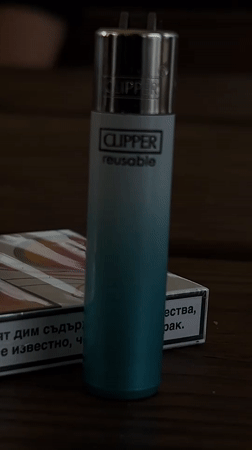 Lighter and cigarettes spotted on table in Bulgarian station