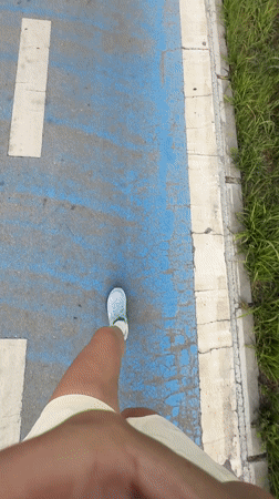 Early morning runner spotted on path in Fethiye, Turkey