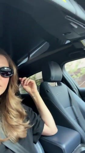 Driver navigates LA traffic, passes train, stops for pedestrian