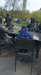 Tourist explores miniature Saint Petersburg landmarks display