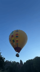 Hot air balloon spotted during launch and flight operations