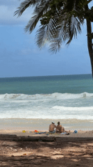 Couple enjoys early morning beach moment in Choeng Thale