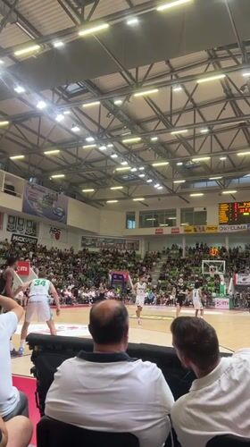 Basketball game draws large crowd in Botevgrad, Bulgaria