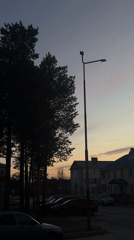 Evening twilight documented in Верхнеказымский residential area