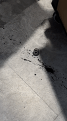 Ink spill creates mess on Moscow floor