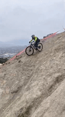 Mountain bikers tackle rocky terrain near Trujillo, Peru