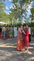 Waterside dance gathering draws dozens to Khimki deck celebration