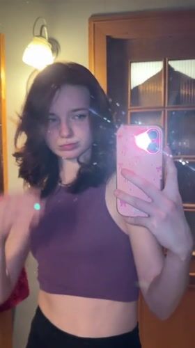 Woman takes bathroom selfie in Vsevolozhsk, Russia