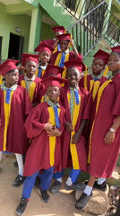 Children's graduation ceremony photographed at Gura Top, Nigeria school