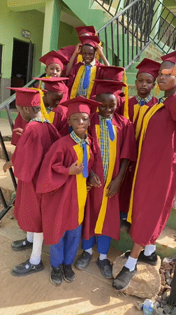Children's graduation ceremony photographed at Gura Top, Nigeria school