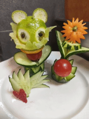 Elaborate vegetable art displays documented in Yerevan