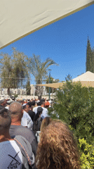 Large crowd gathers in Petah Tikva under sunny skies