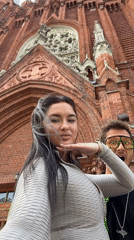 Visitors tour Catholic cathedral in Moscow