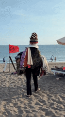 Morning beach life captured in North Kuta, Indonesia