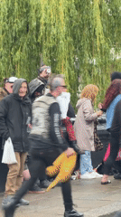 Punk street performers gather in central London