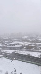 Heavy snowfall blankets Odintsovo, Russia in late April