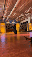 Contemporary dance performance captured in Perm studio