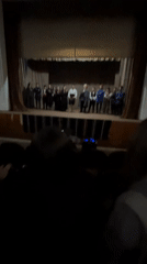 Traditional theatrical performance draws audience in Voiniagovo, Bulgaria