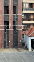 Two climbers scale training structure in Kazanlak, Bulgaria