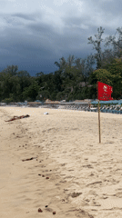 Red warning flags posted at Karon Beach amid hazardous conditions