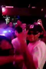 Late-night party scene documented in Playa del Carmen nightclub