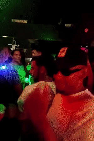 Late-night party scene documented in Playa del Carmen nightclub