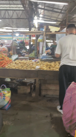 Evening market activity captured in Davao City, Philippines