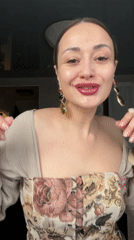 Woman photographed in winter attire around Krasnoyarsk park