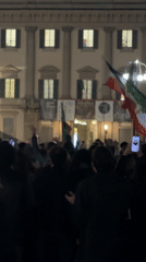 Iranian flag demonstration draws crowds to Milan's Piazza del Duomo