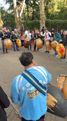 Drum circle draws dancers to Buenos Aires park gathering