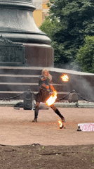 Fire performance in Saint Petersburg's classical city center