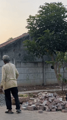 Outdoor work crew active at a construction site in Jati Mulya